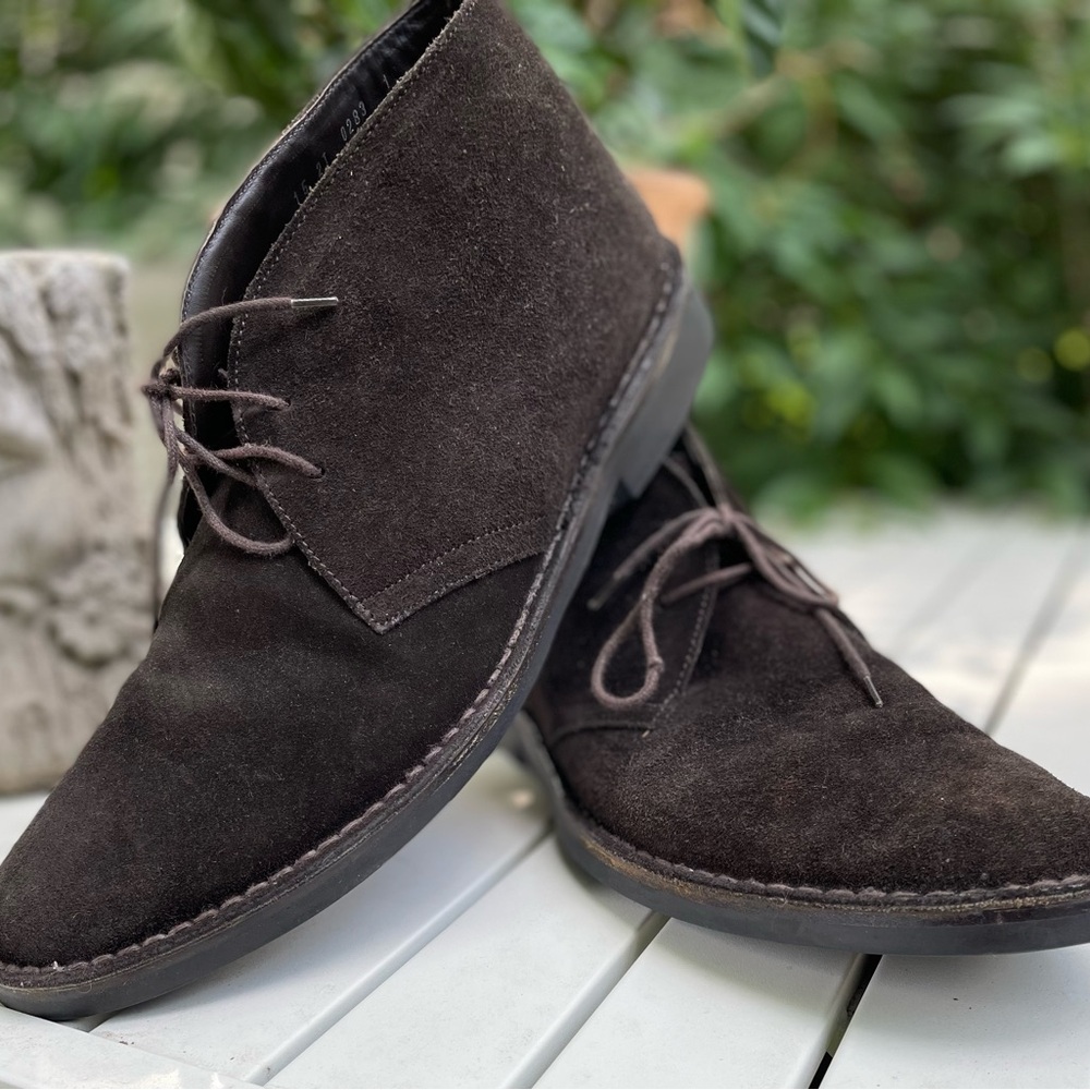 Prada Men's Chukka Boots - Dark Brown Suede - Picture 1 of 6